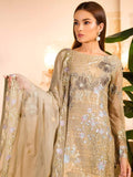 Ramsha Chevron Luxury Chiffon Vol-1 Embroidered 3Pc Suit A-109 - FaisalFabrics.pk