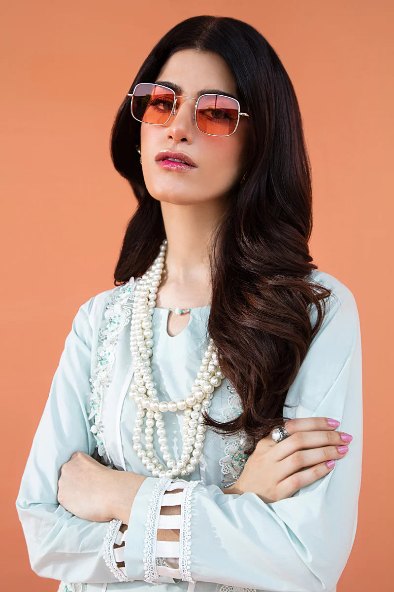 Maria Osama Khan Ethereal Basic Pret 3Pc Suit - COOL AQUA