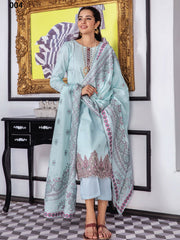 Kalam by Humdum Unstitched Embroidered Jacquard Lawn 3Pc Suit D-04