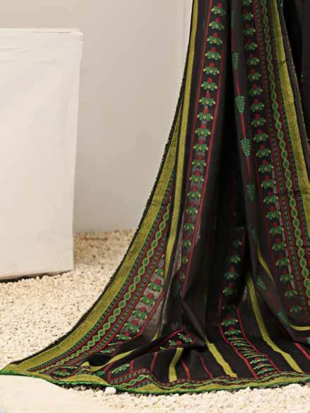 Uraan by Khaaka Unstitched Embroidered Jacquard Lawn 3Pc Suit D-01