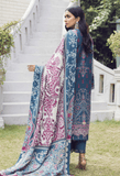 SERAN Blossoms Unstitched Printed Khaddar 3Pc Suit D-01 Gentian