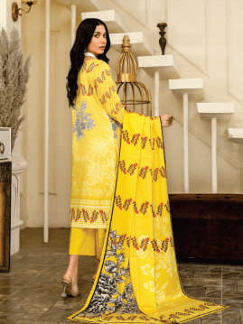 Al Kareem Bin Ismaeel Tarz Printed Cotrai Unstitched 3Pc Suit D-01