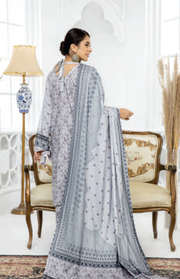 Al Kareem Shazmeen Prints Diamond Linen Unstitched 3Pc Suit D-01