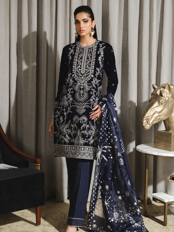 Rang Rasiya Tehwaar Unstitched Luxury Velvet 3Pc Suit D-01 Fairuzah