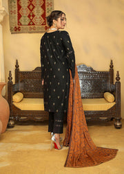 AKS by Humdum Unstitched Embroidered Woolen Peach 3Pc Suit D-01