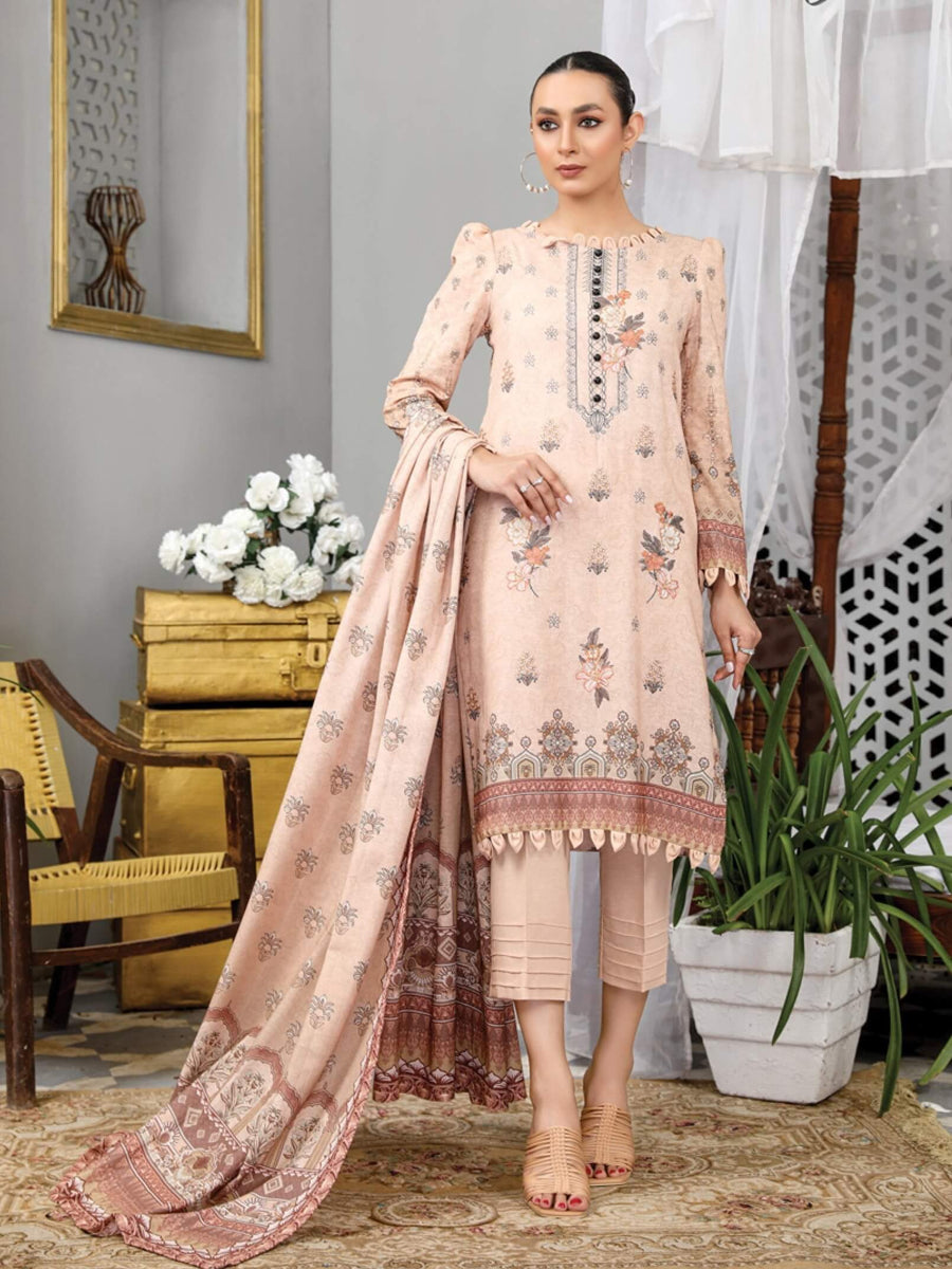 Dastaan by Humdum Unstitched Viscose Karandi 3Pc Suit D-01