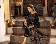 LAADLI by Humdum Unstitched Embroidered Peach Leather 3Pc Suit D-01