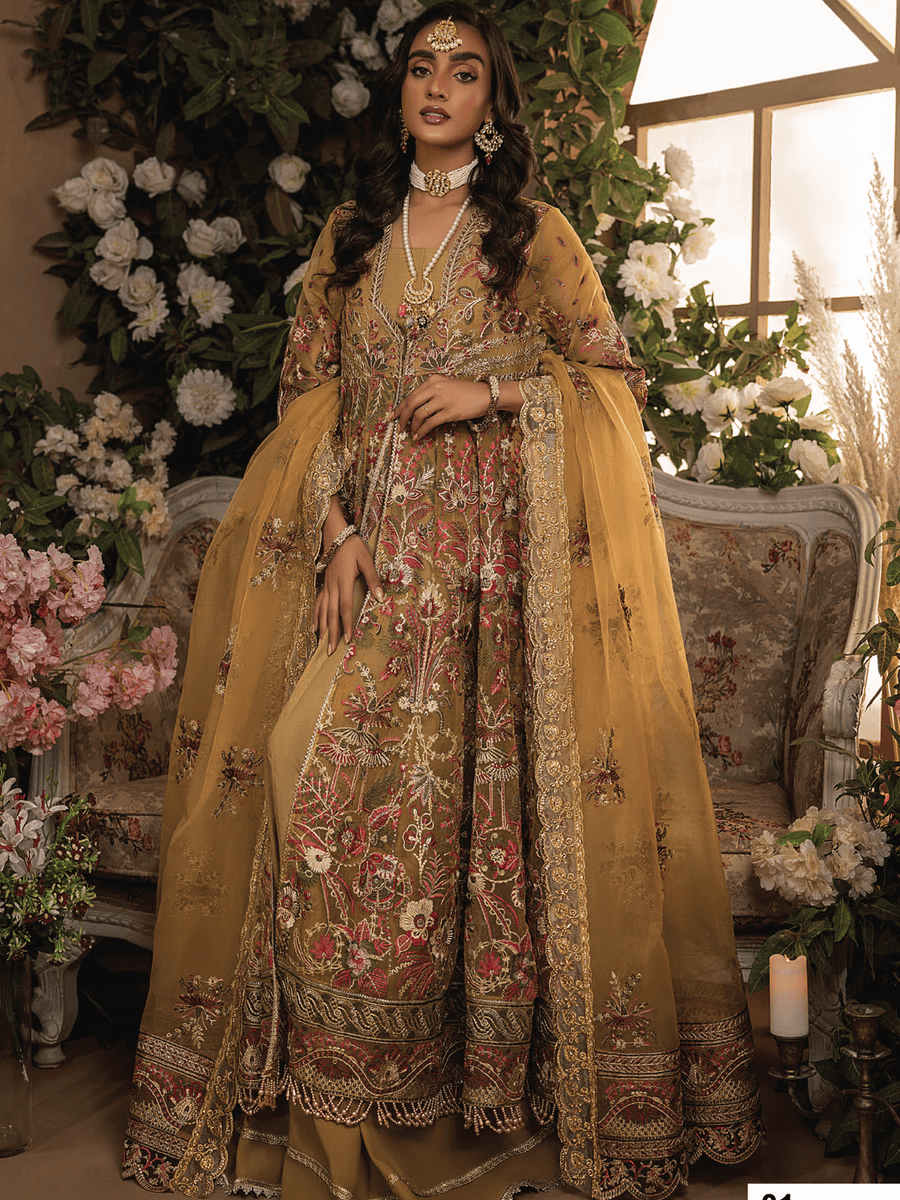 Gardenia by Humdum Unstitched Embroidered Luxury Formal Suit G-001