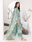 Puri Fabrics Flora Printed & Embroidered Swiss Lawn 3 Piece Suit D-01