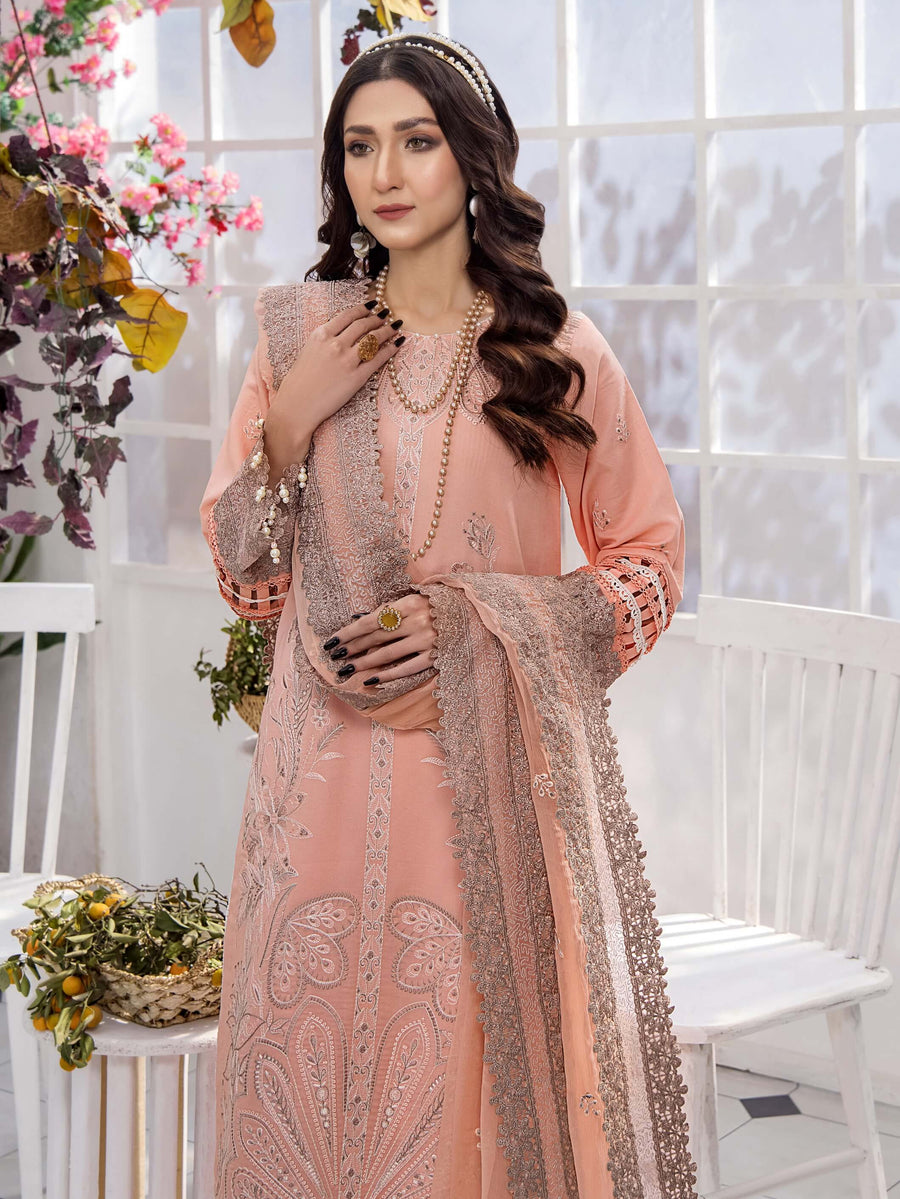 Afsoon by Humdum Embroidered Swiss Lawn Unstitched 3Piece Suit D-01