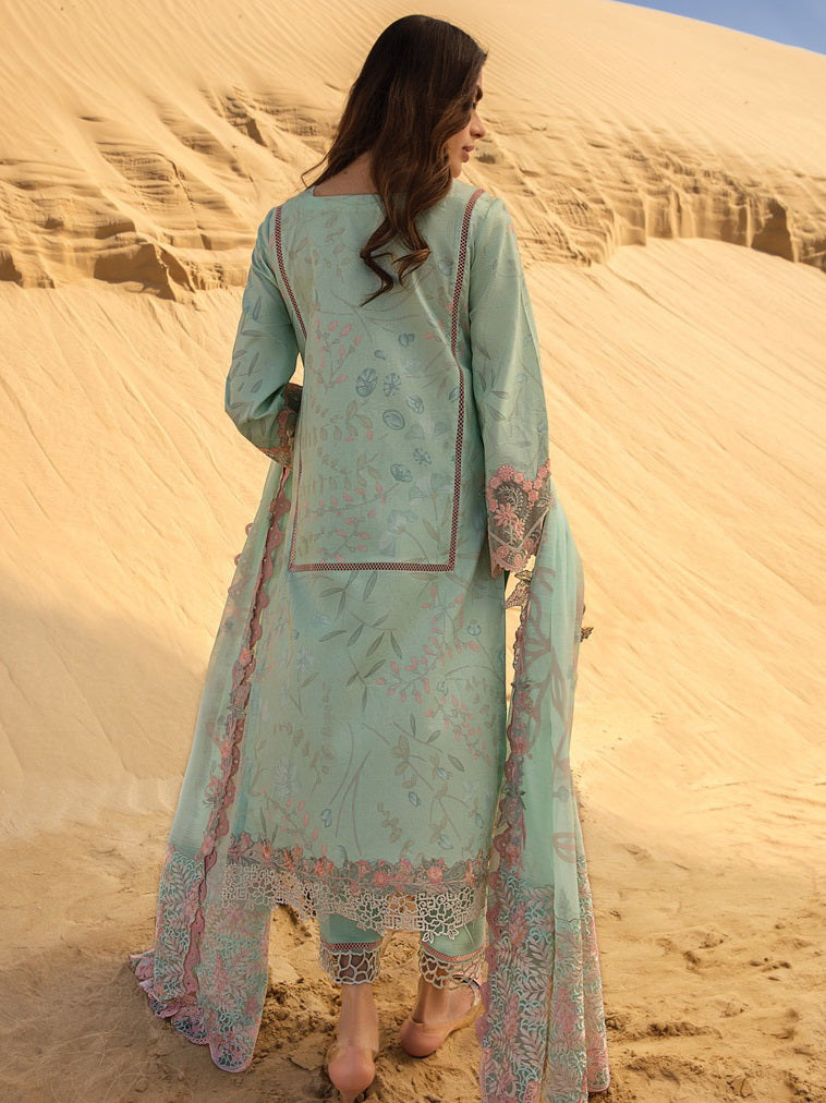 Rang Rasiya Premium Lawn Embroidered Unstitched 3Pc Suit D-01 Orchid