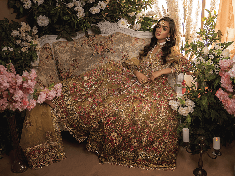 Gardenia by Humdum Unstitched Embroidered Luxury Formal Suit G-001