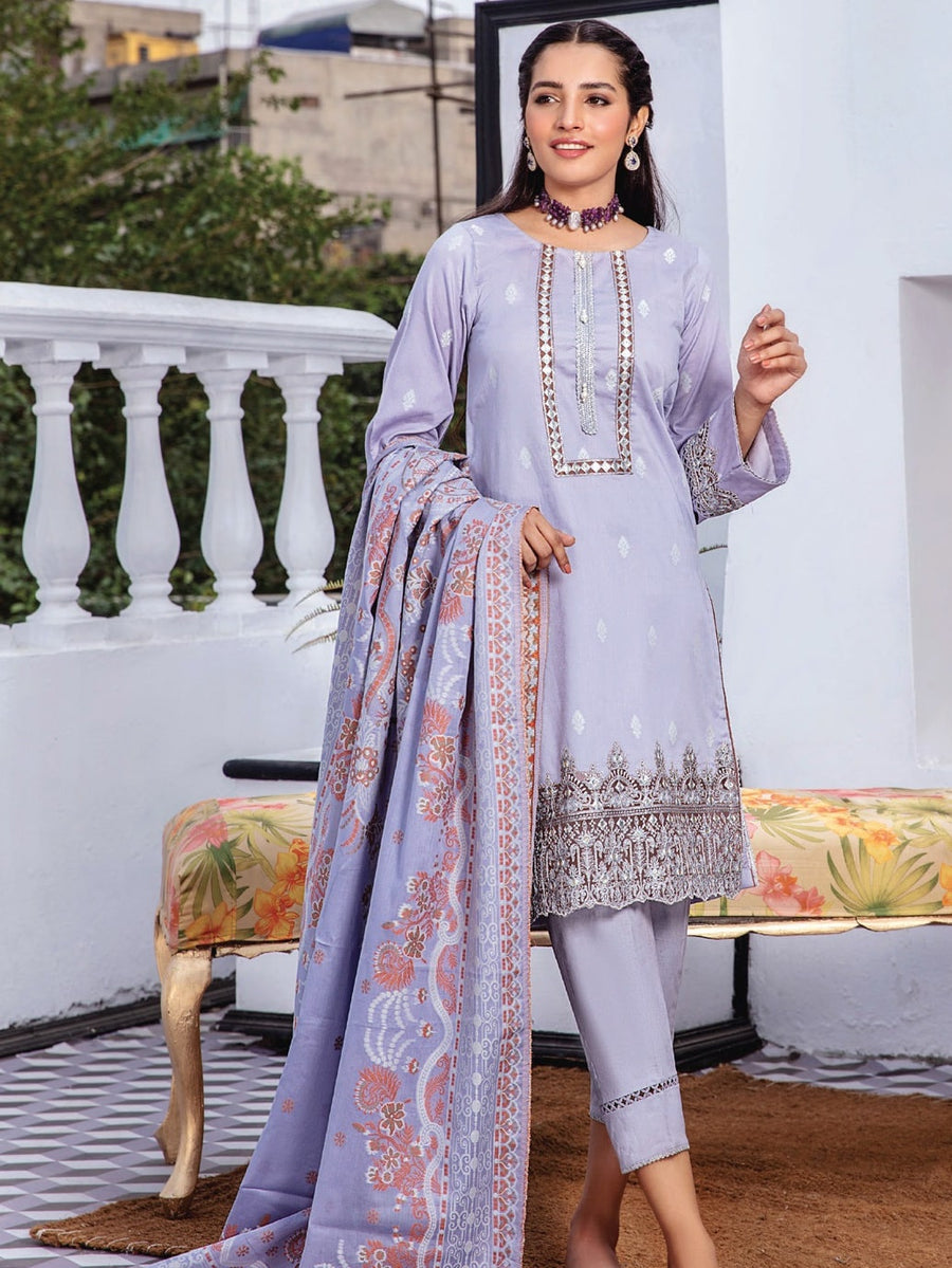 Kalam by Humdum Unstitched Embroidered Jacquard Lawn 3Pc Suit D-10
