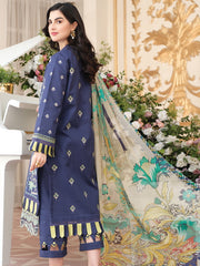 RAAYA Embroidered Luxury Lawn Unstitched 3 Piece Suit - ABRU