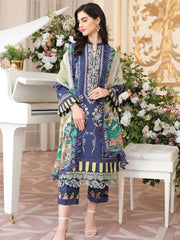 RAAYA Embroidered Luxury Lawn Unstitched 3 Piece Suit - ABRU