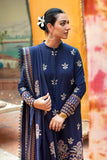 Cross Stitch Winter Edit Unstitched Khaddar 3Pc D-01 CASHMERE BLUE