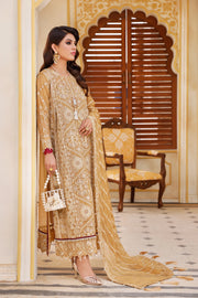 Xenia Formals Preesia Unstitched Chiffon 3Pc Suit D-01 MAAHRU