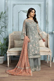 Alizeh Fashion Mah-e-Ru Unstitched Formal 3PC Suit D-01 Zamair - FaisalFabrics.pk