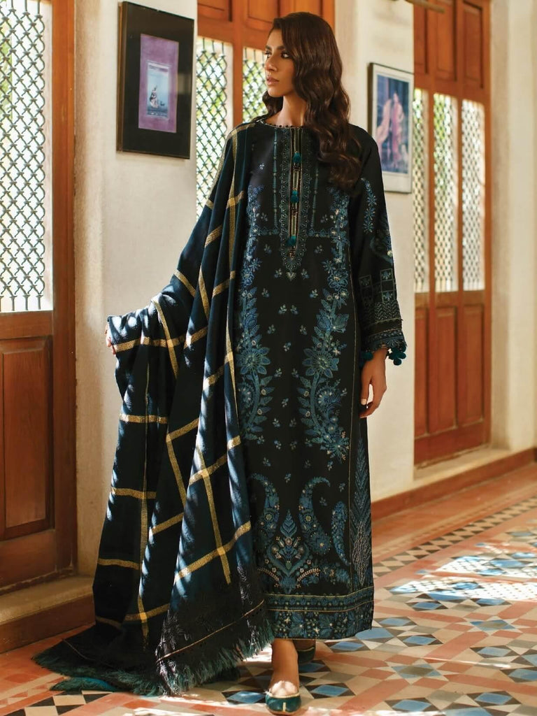 Baroque Embroidered Khaddar Suits Unstitched 3 Piece BQ21KW 09- COSMIC - Winter Collection main image 1