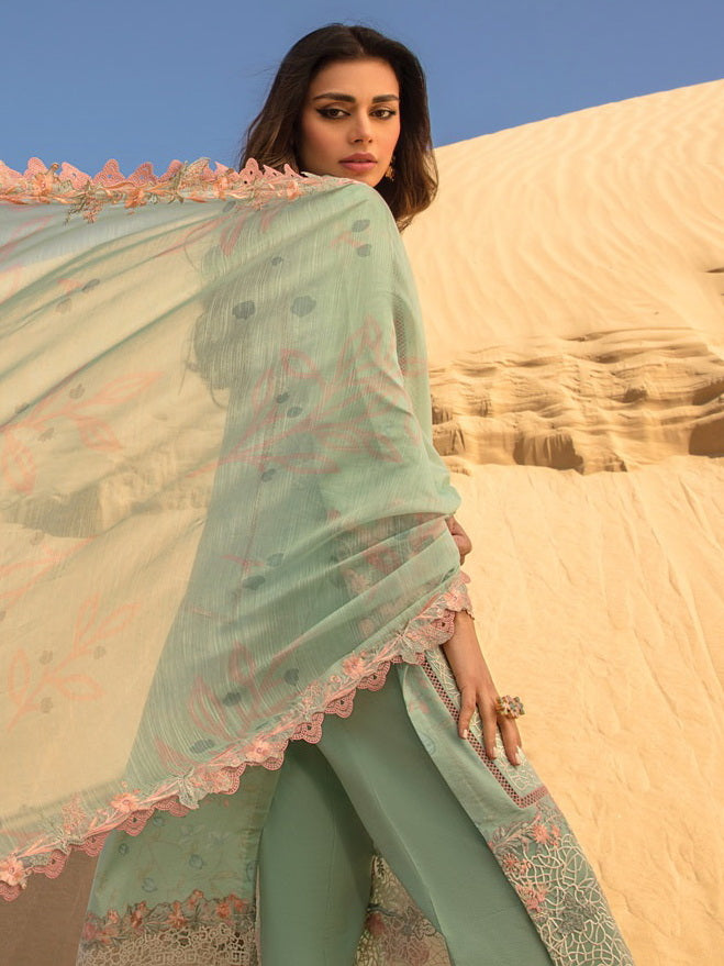 Rang Rasiya Premium Lawn Embroidered Unstitched 3Pc Suit D-01 Orchid