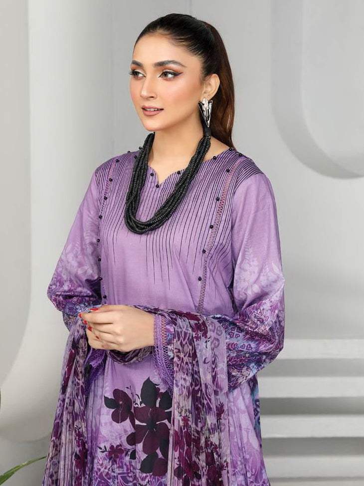 Harnour Vol-02 by Al-Kareem Fabrics Printed Lawn 3 Piece Suit D-01