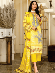 Al Kareem Bin Ismaeel Tarz Printed Cotrai Unstitched 3Pc Suit D-01