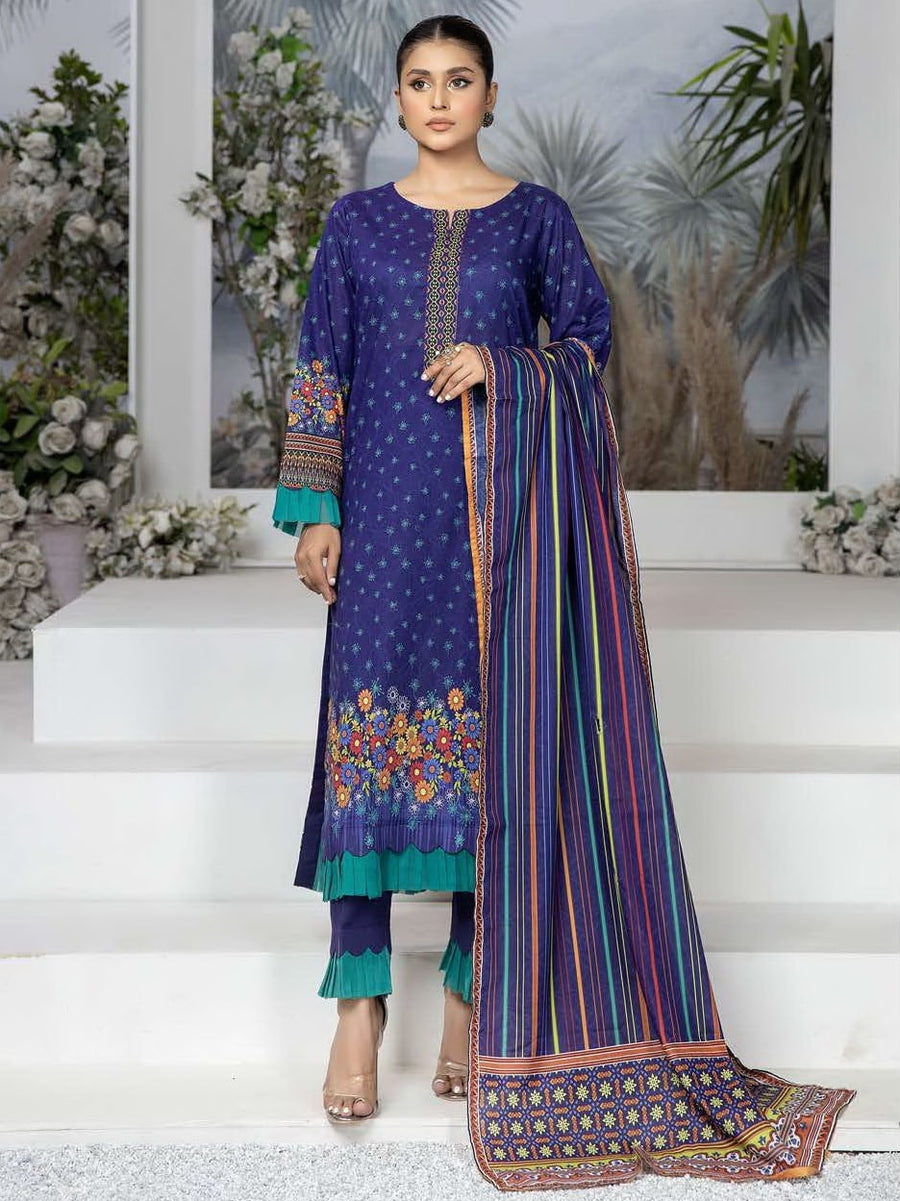 Zoha by Aymen Baloch Printed Lawn Unstitched 3 Piece Suit D-02