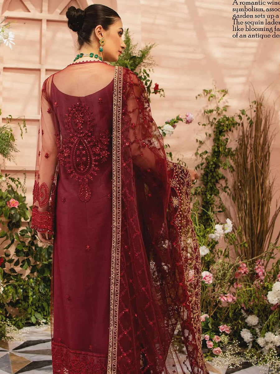 AIK Atelier Mystique Organza and Tulle Embroidered 3 Piece Suit Look-02 - FaisalFabrics.pk