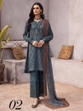 Riaz Arts Zarki's Classic Lawn Unstitched Embroidered 3Pc Suit D-02