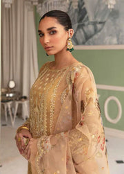 Afrozeh La Fuchsia Unstitched Festive Chiffon 3Pc Suit ALF-V1-02 DELAINE