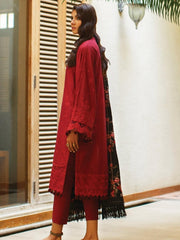 Baroque Fall Winter Embroidered Khaddar 3pc Unstitched Suit 02-FROLY - FaisalFabrics.pk