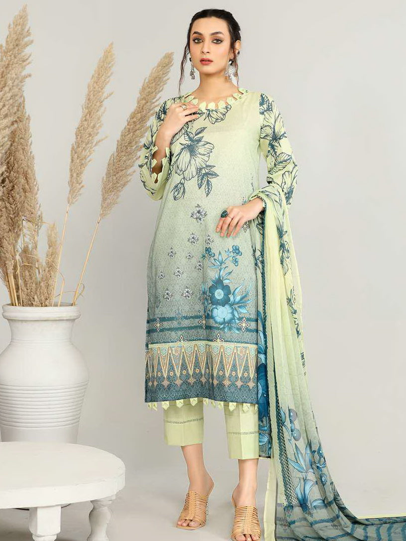 Harnour Vol-03 by Al-Kareem Fabrics Printed Lawn 3 Piece Suit D-02