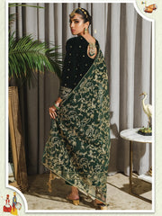 Rang Rasiya Tehwaar Unstitched Luxury Velvet 3Pc Suit D-02 Jaha Aara