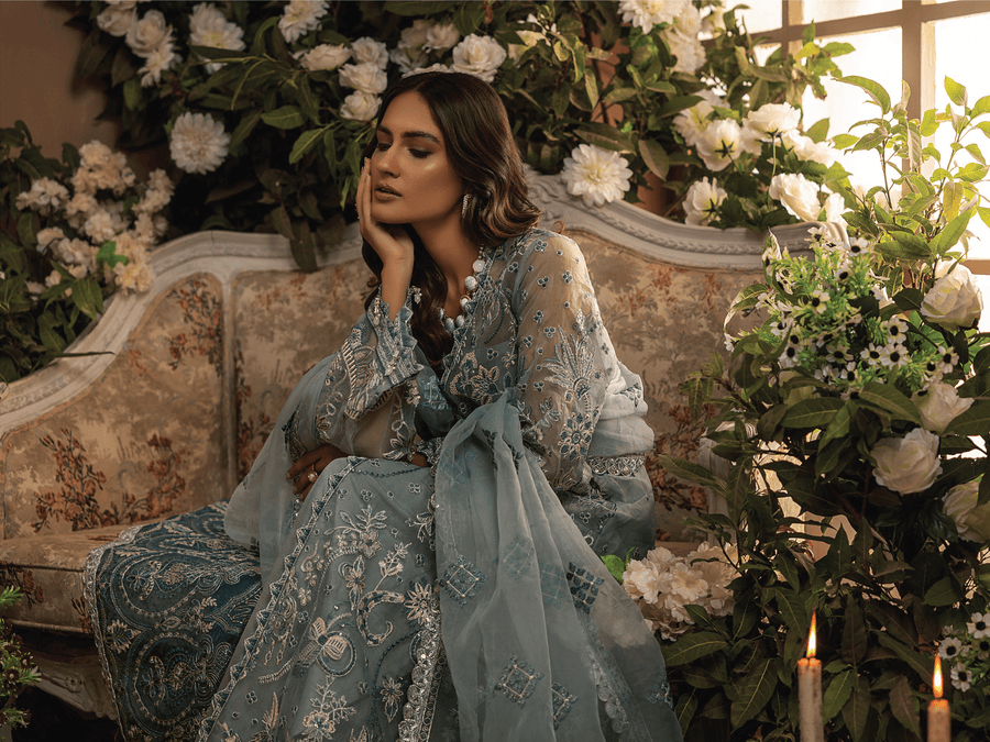 Gardenia by Humdum Unstitched Embroidered Luxury Formal Suit G-002