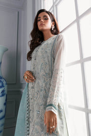 Jazmin Iris Luxury Formal Chiffon Unstitched 3PC Suit D-02 AZORA - FaisalFabrics.pk