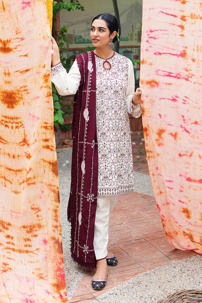 Cross Stitch Winter Edit Unstitched Khaddar 3Pc D-02 CHECKERED SPECK