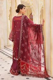 Xenia Formals Preesia Unstitched Chiffon 3Pc Suit D-02 HURREM