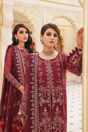 Xenia Formals Preesia Unstitched Chiffon 3Pc Suit D-02 HURREM