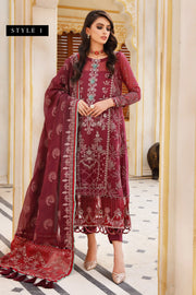 Xenia Formals Preesia Unstitched Chiffon 3Pc Suit D-02 HURREM