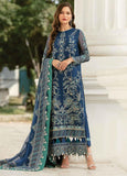 Afrozeh La Fushia Unstitched Luxury Chiffon 3Pc Suit LF-02 Stellar Blue - FaisalFabrics.pk