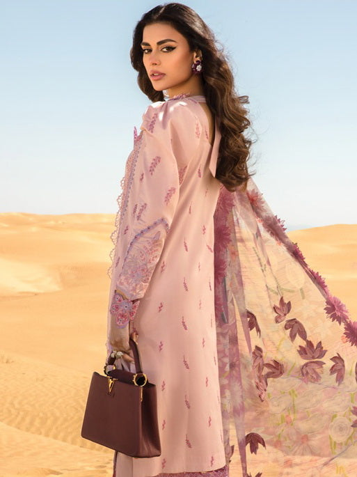 Rang Rasiya Premium Lawn Embroidered Unstitched 3Pc Suit D-02 Camila