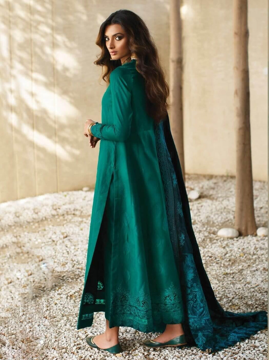 Baroque Fall Winter Embroidered Khaddar 3pc Unstitched Suit 03-MADANG - FaisalFabrics.pk