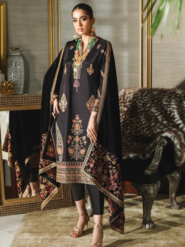 Rang Rasiya Tehwaar Unstitched Luxury Velvet 3Pc Suit D-03 Roshan Aara