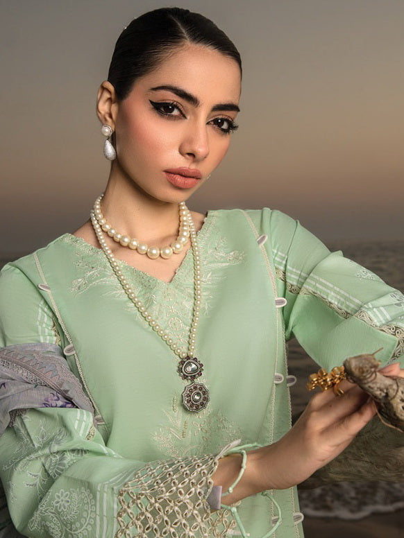 Rang Rasiya Florence Embroidered Lawn Unstitched 3Pc Suit D-03 Iris
