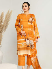Harnour Vol-03 by Al-Kareem Fabrics Printed Lawn 3 Piece Suit D-03