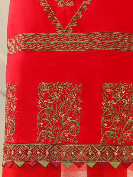 Uraan by Khaaka Unstitched Embroidered Jacquard Lawn 3Pc Suit D-03