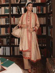 Rang Rasiya Premium Winter Unstitched Karandi 3Pc Suit D-03 BLAZE