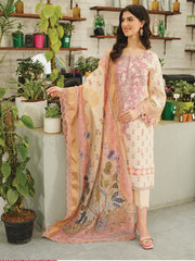 Rang Rasiya LifeStyle Embroidered Lawn Unstitched 3Pc Suit D-03 Symphonia