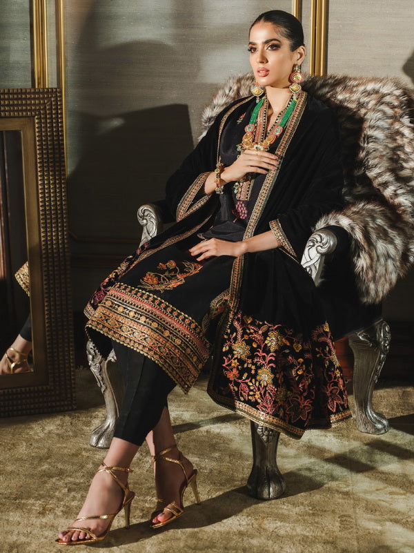 Rang Rasiya Tehwaar Unstitched Luxury Velvet 3Pc Suit D-03 Roshan Aara