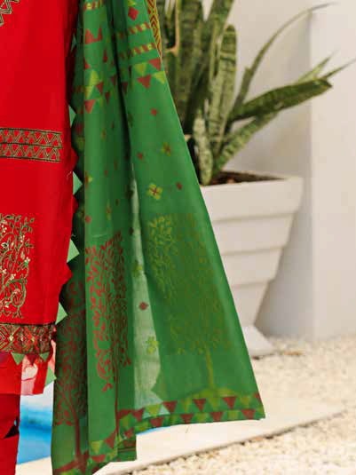 Uraan by Khaaka Unstitched Embroidered Jacquard Lawn 3Pc Suit D-03